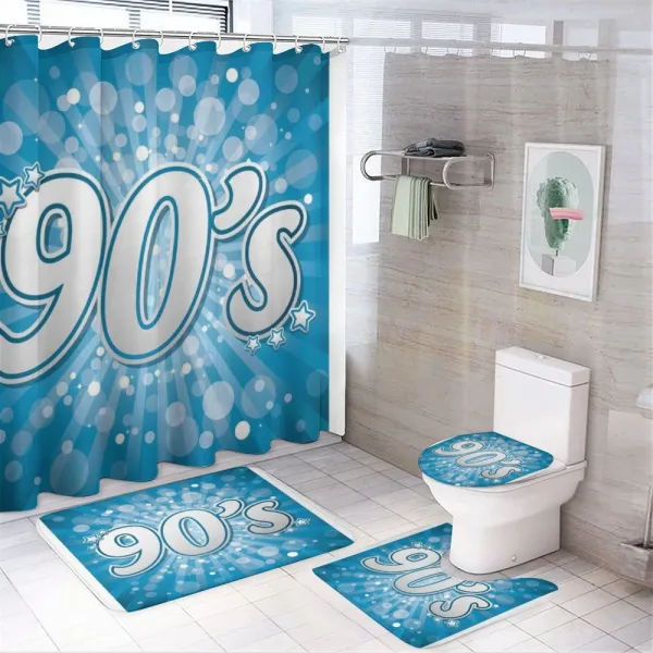 90s Pop Art Star Retro on a shower curtain