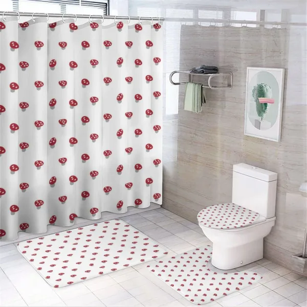 Dotted Retro Simple on a shower curtain