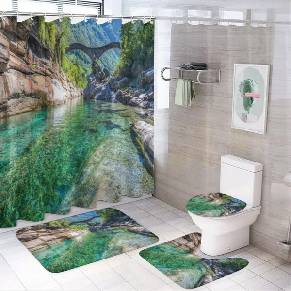 Double Arched Bridge on a shower curtain