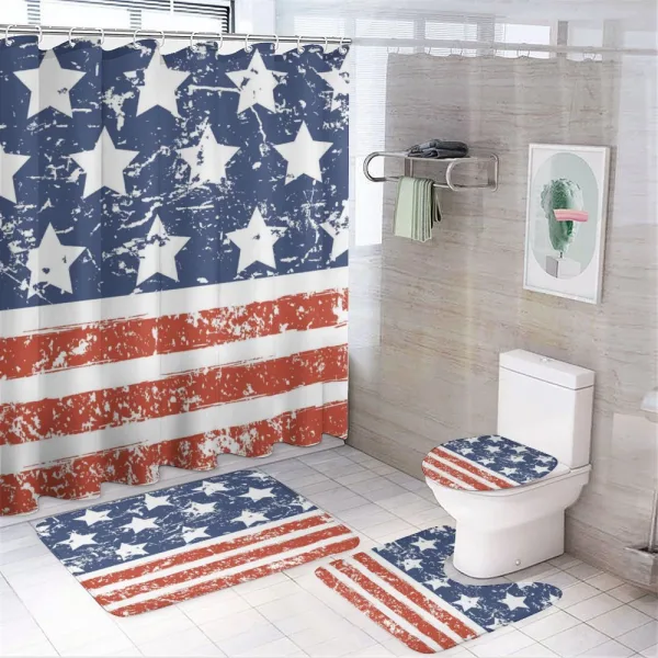 Flag with Grunge Effect on a shower curtain