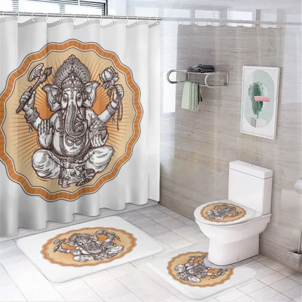 Flower Hippie with Animal on a shower curtain