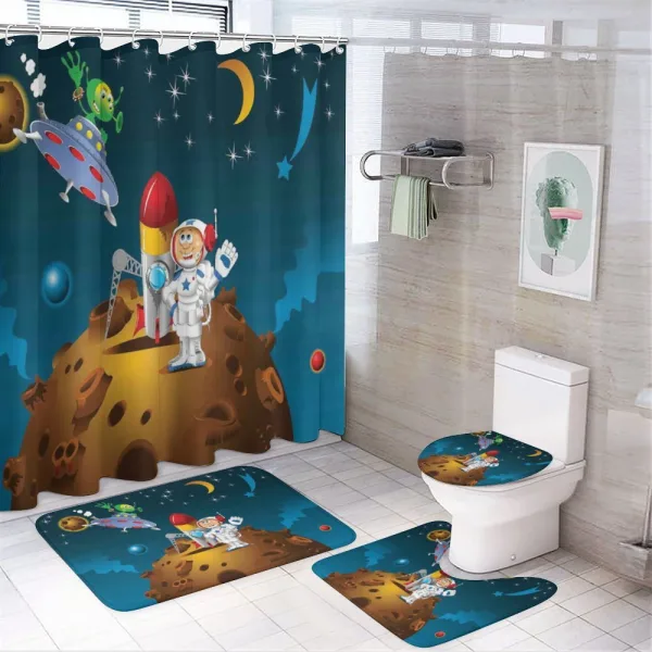 Human Alien Friends on a shower curtain