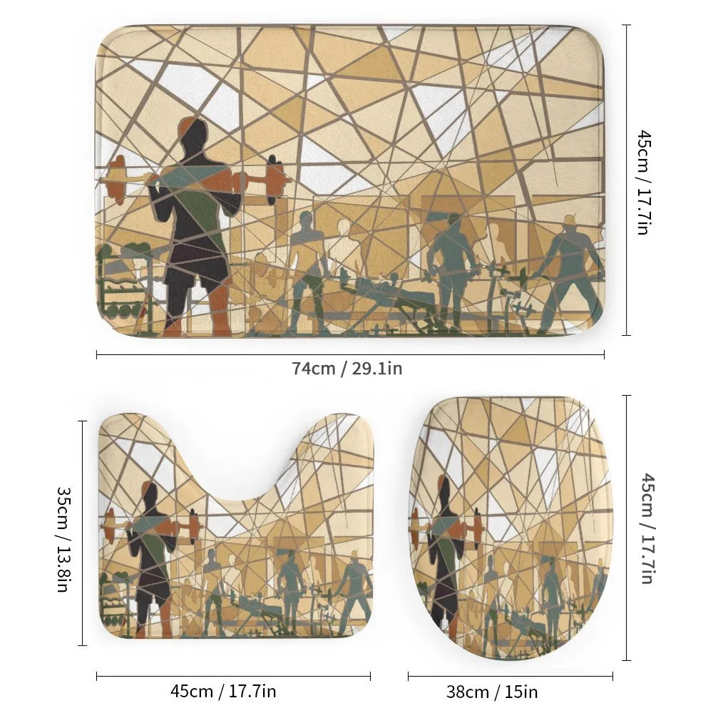 Mosaic People in Gym — Detail 1