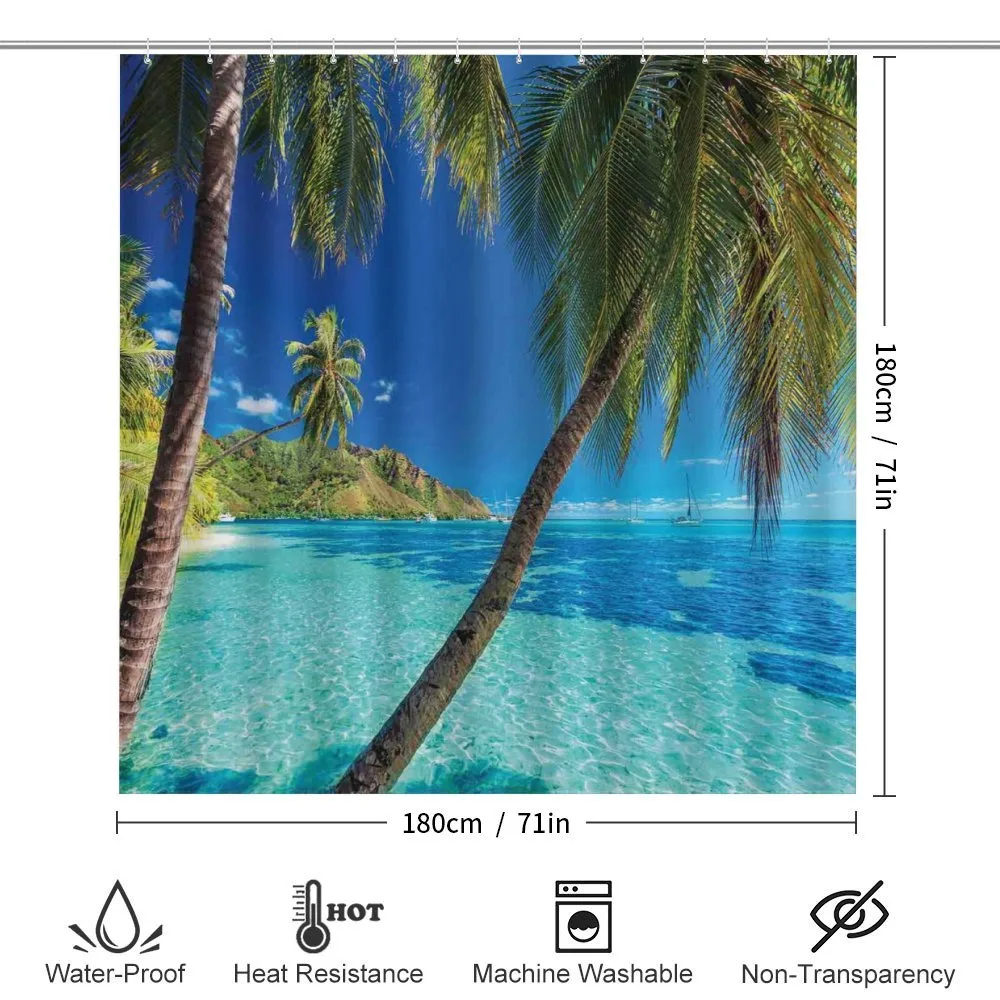 Palm Trees Sea Beach — Detail 2