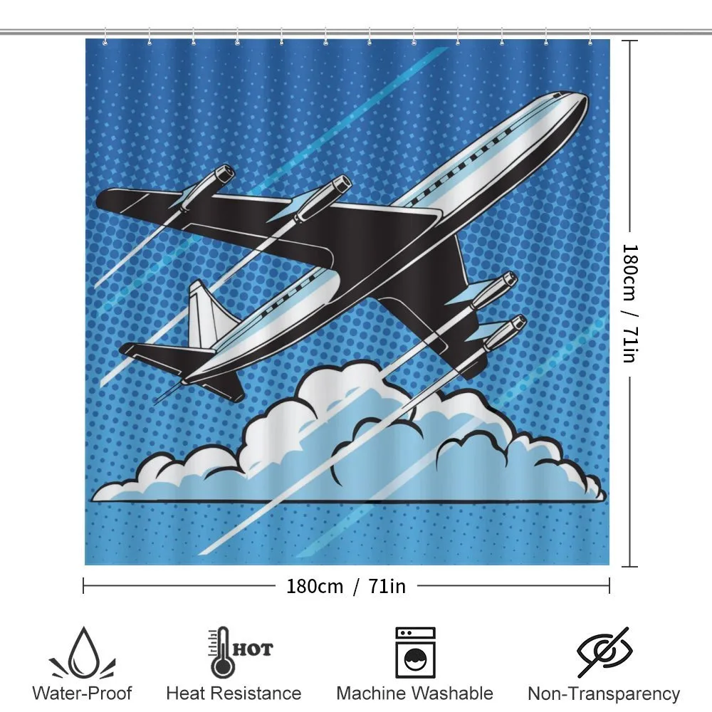Pop Art Take Off Plane Dots — Detail 2