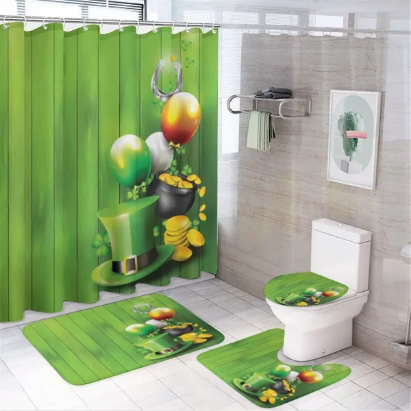 Shamrock Charm on a shower curtain
