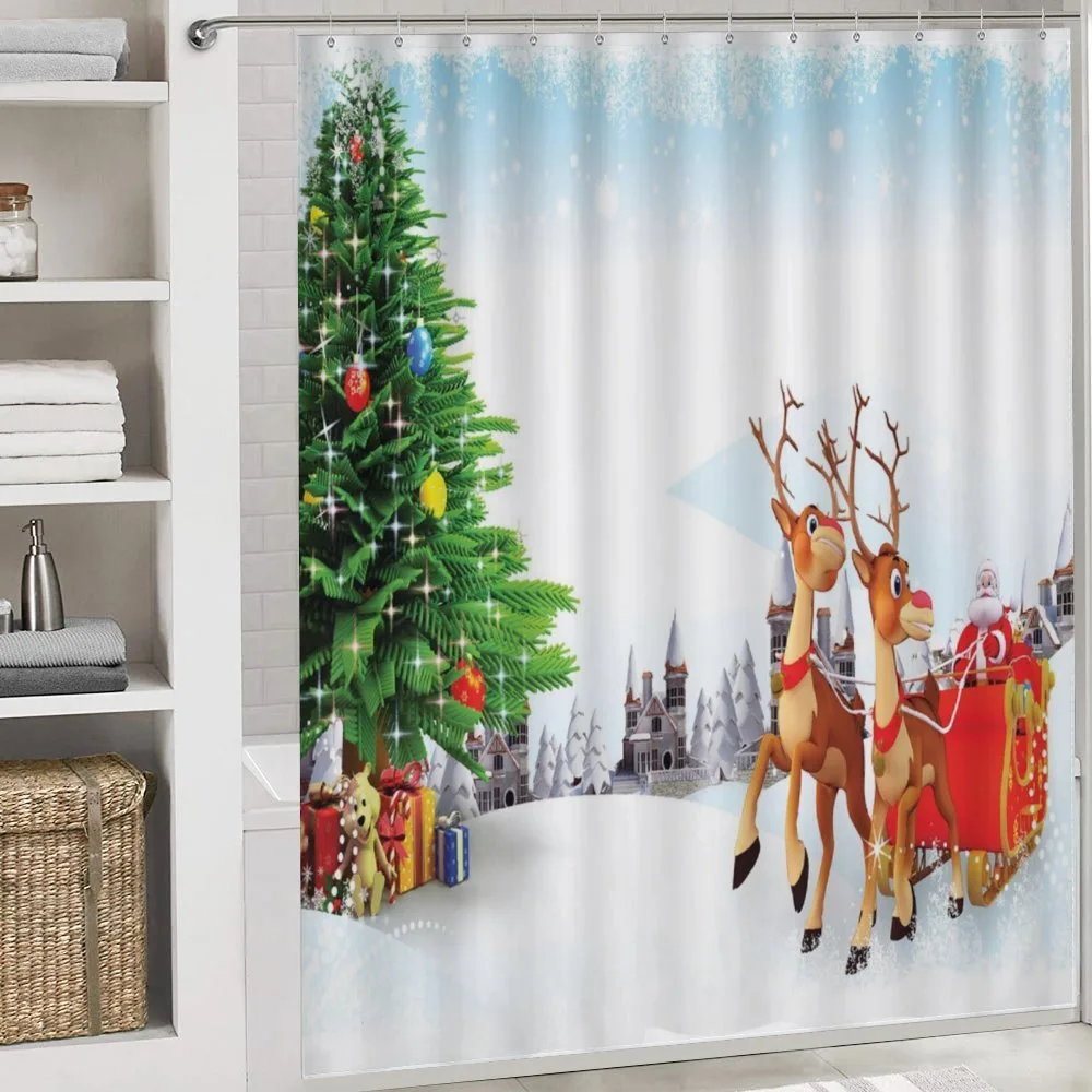 Snowy Village Sleigh Tree — Detail 4