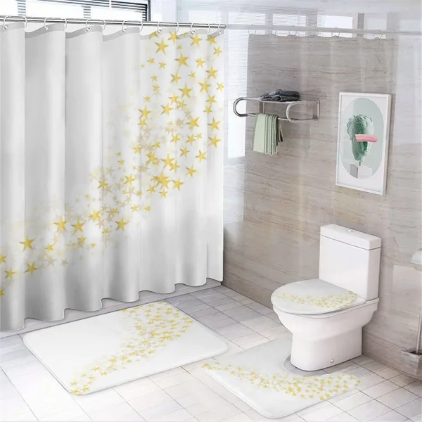 Stars on a shower curtain