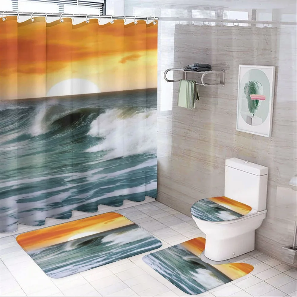 Sunset over Wavy Ocean — Your design