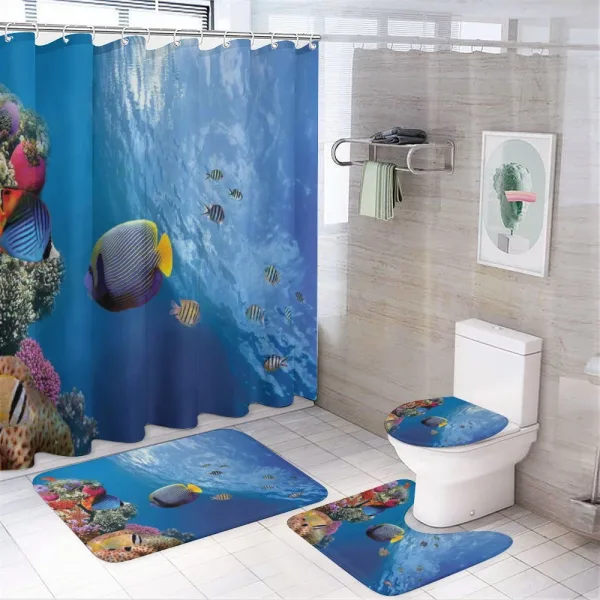 Underwater Fish Sea on a shower curtain