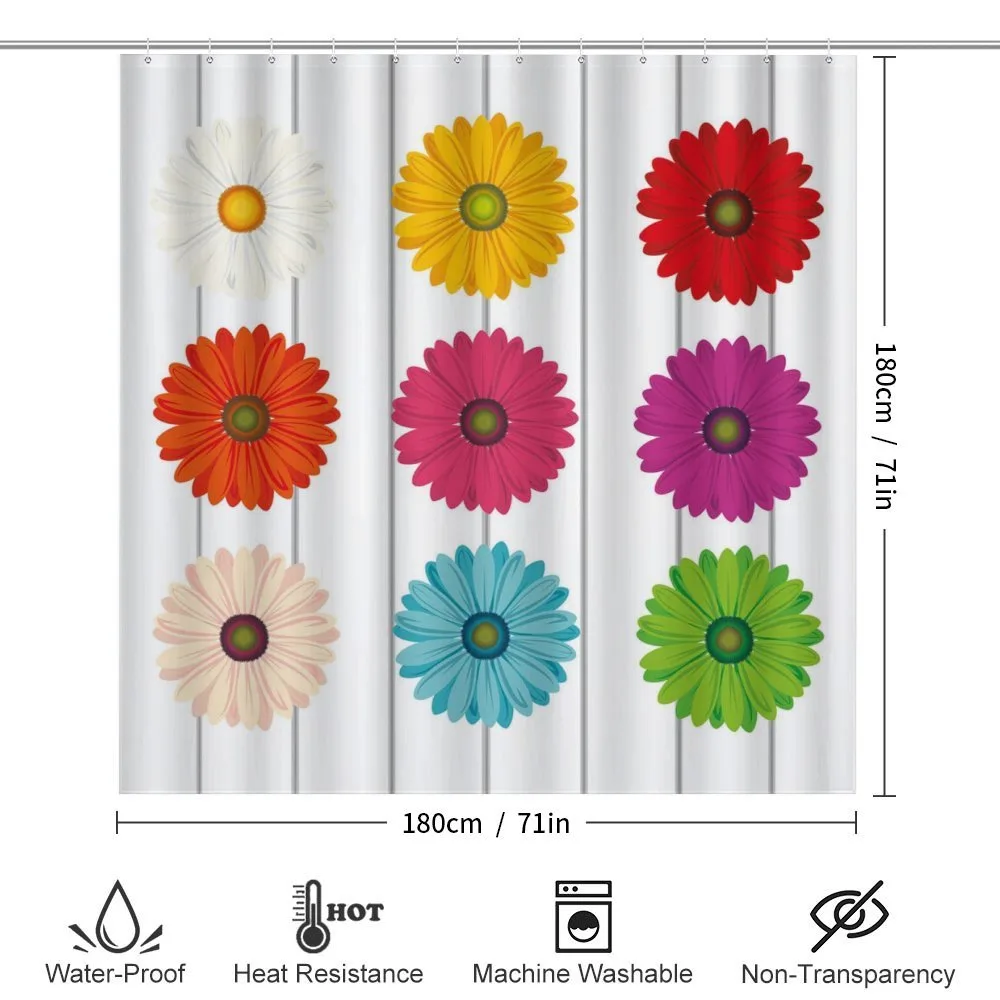 Vivid Petals on Stripe — Detail 2