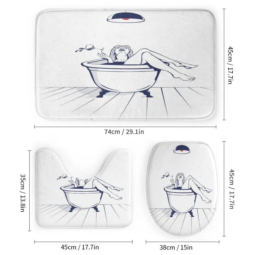 Young Woman in Bathtub Art — Detail 1