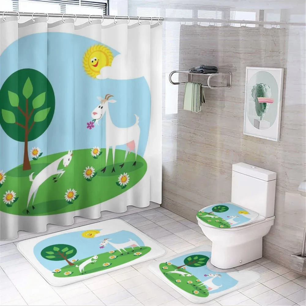 Baby Goat Playing Meadow — Your design