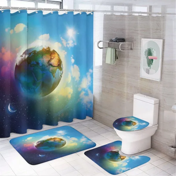 Cosmos Vibrant Scenery on a shower curtain
