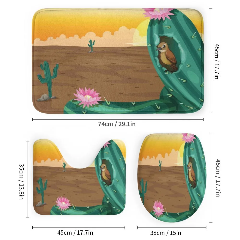 Desert Cactus and Bird — Detail 1