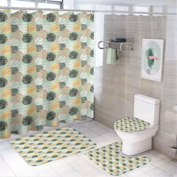 Exotic Palm Leaves Aloha on a shower curtain