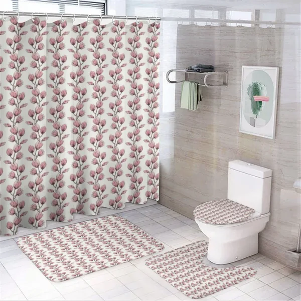 Feminine Flower Branch on a shower curtain
