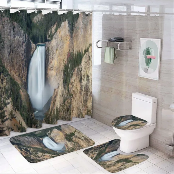 Grand Canyon of Yellowstone on a shower curtain