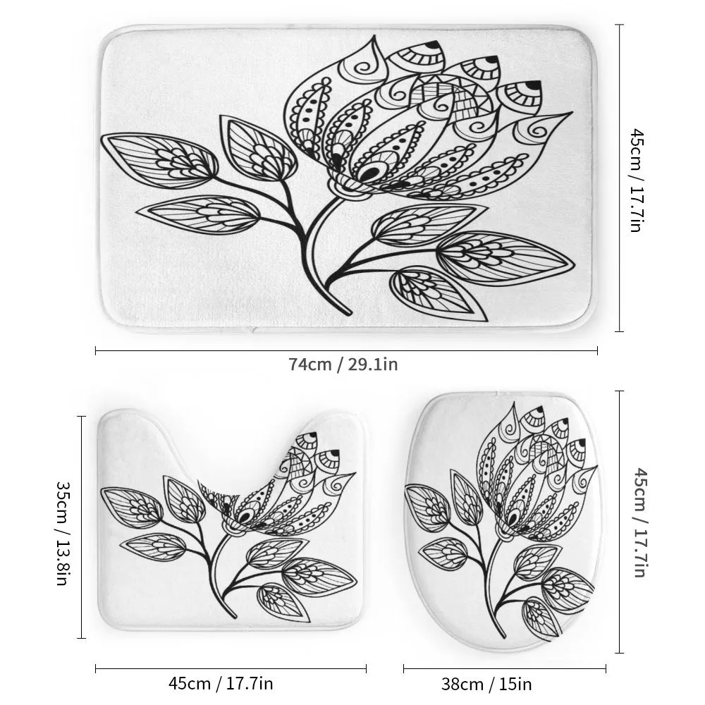 Monochrome Floral Pattern — Detail 1