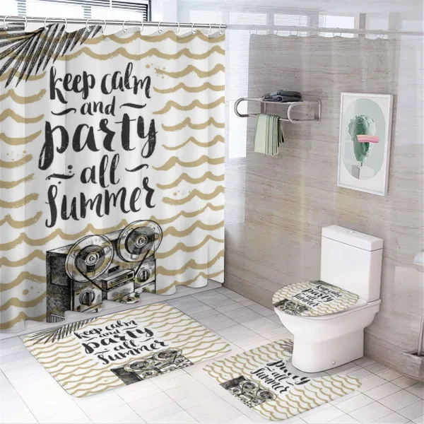 Party All Summer Sketch on a shower curtain