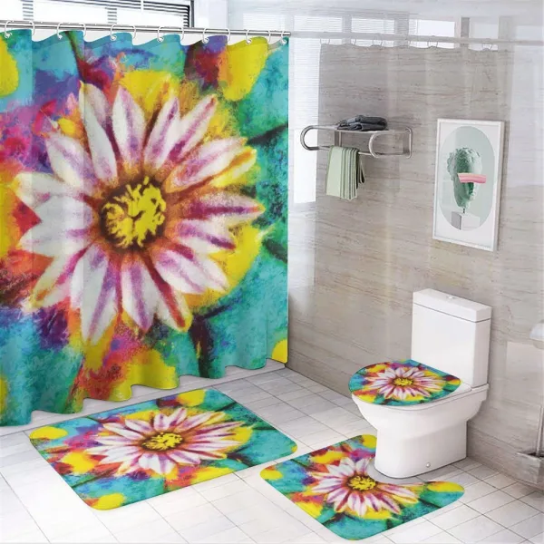 Petal Floral Print Art on a shower curtain