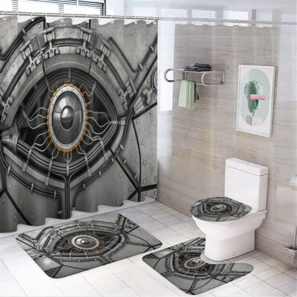 Robot Eye Wires Technology on a shower curtain