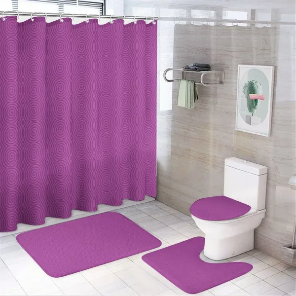 Rotary Spinning Art on a shower curtain