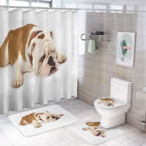 Sad Animal on a shower curtain