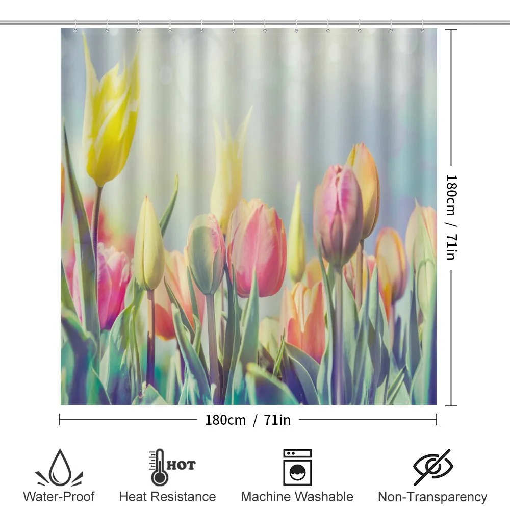 Tulips Flower Bed Park — Detail 2
