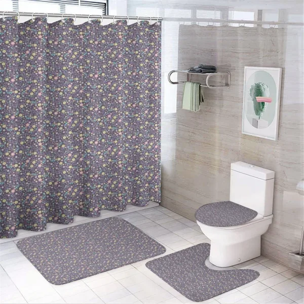 Vintage Flower Motif on a shower curtain