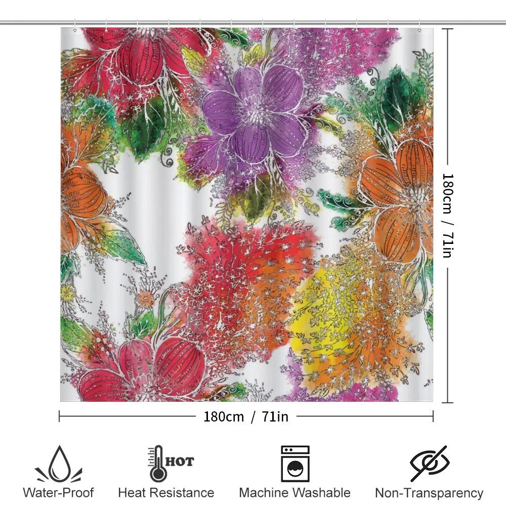Abstract Colorful Flowers — Detail 2