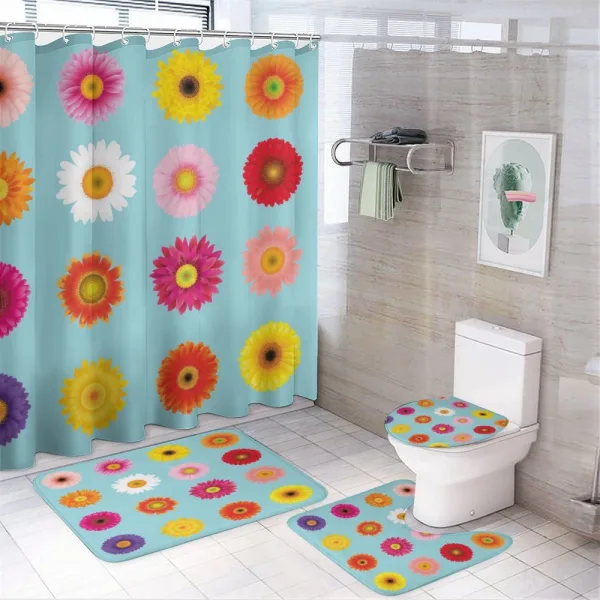 Blooms Flowers on a shower curtain