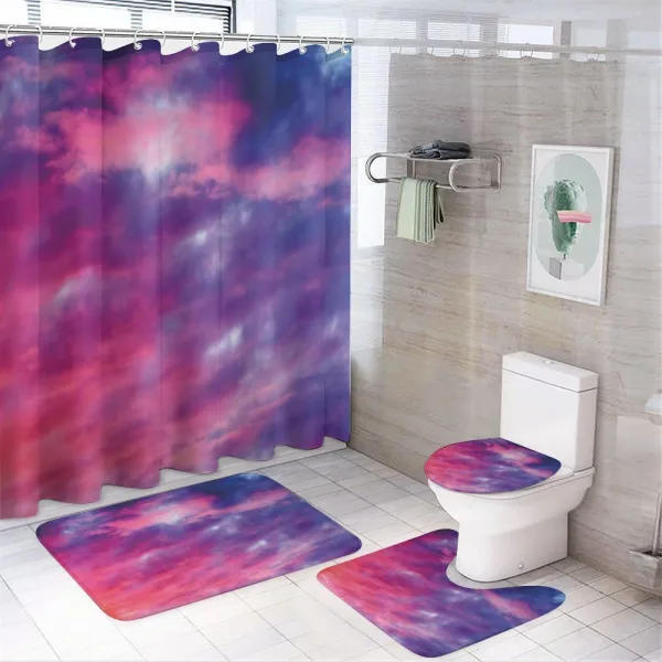 Cloudy Sunset on a shower curtain