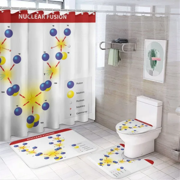 Cosmic Energy Atom on a shower curtain