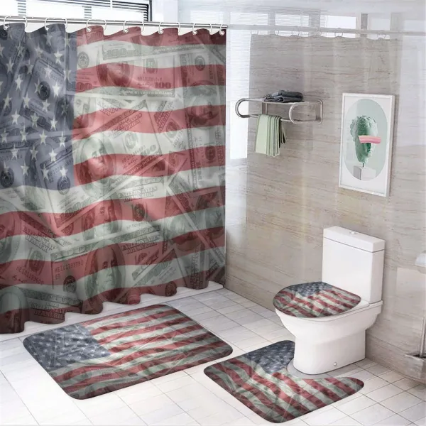 Dolar Exchange on a shower curtain