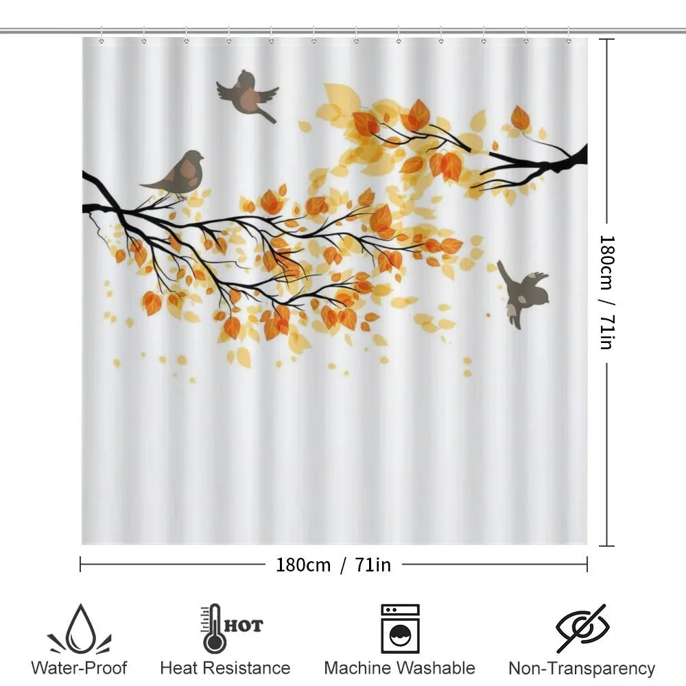 Flying Birds and Leaves — Detail 2