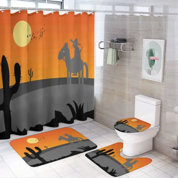 Hot Mexico Desert on a shower curtain