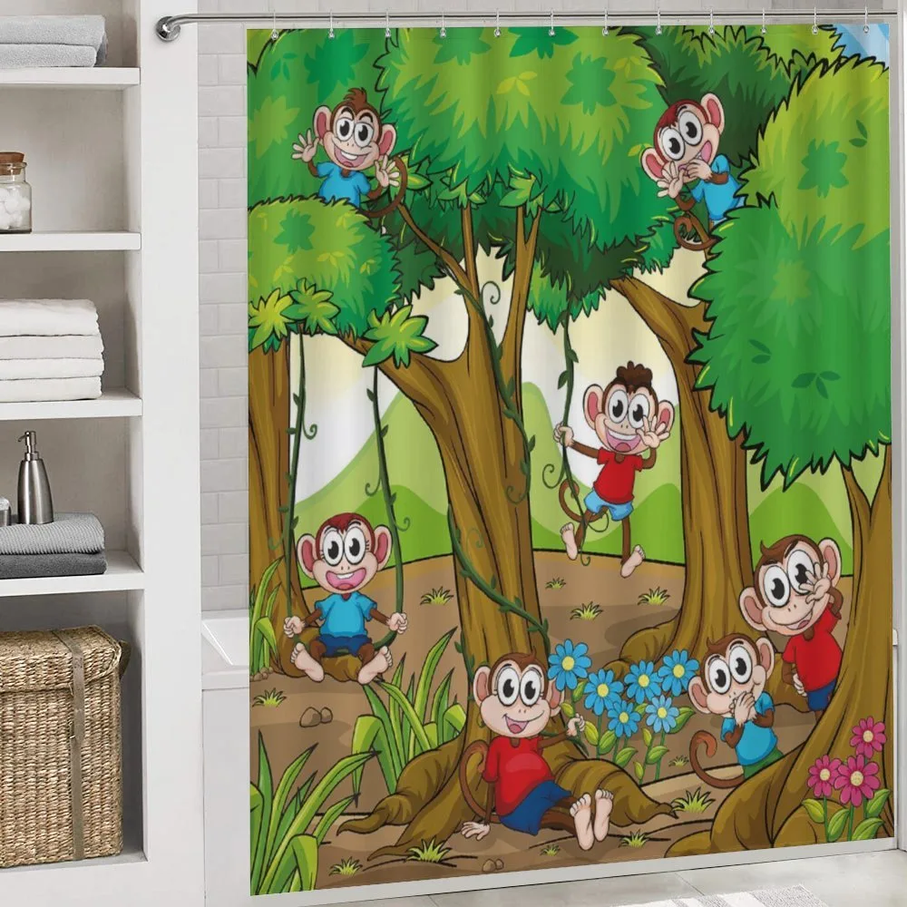 Kid Apes Play in Forest — Detail 4