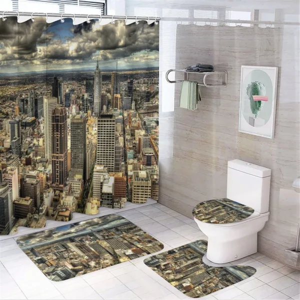 Melbourne City Australia on a shower curtain