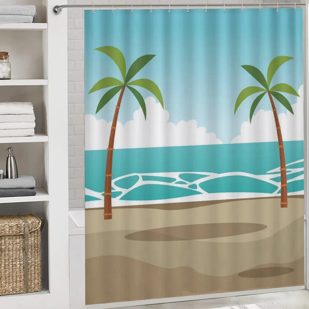 Ocean and Palm Trees — Detail 4