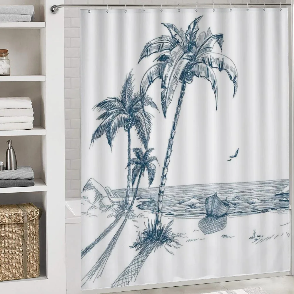 Palm Tree Boat Sketch — Detail 4