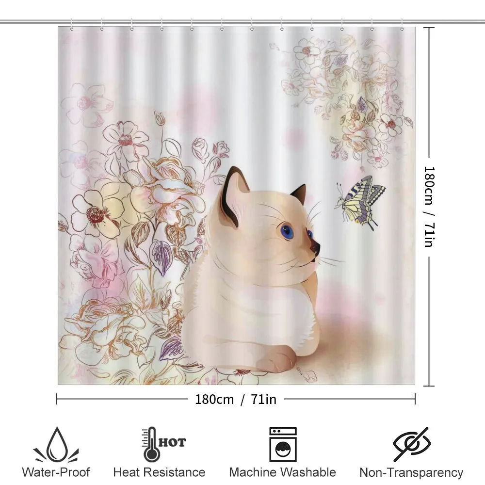 Pastel Kitty and Butterflies — Detail 2