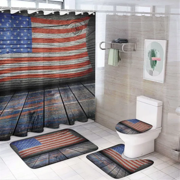 Patriotic National Flag on a shower curtain