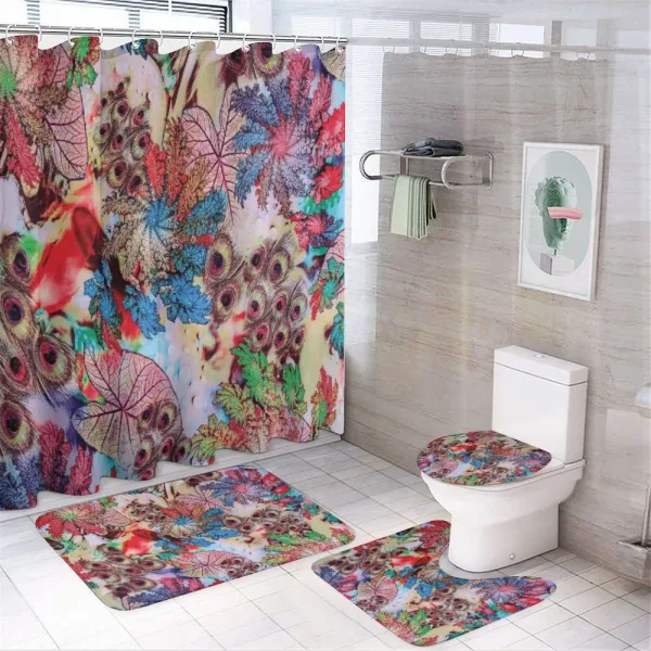 Peacock Feather Animal on a shower curtain