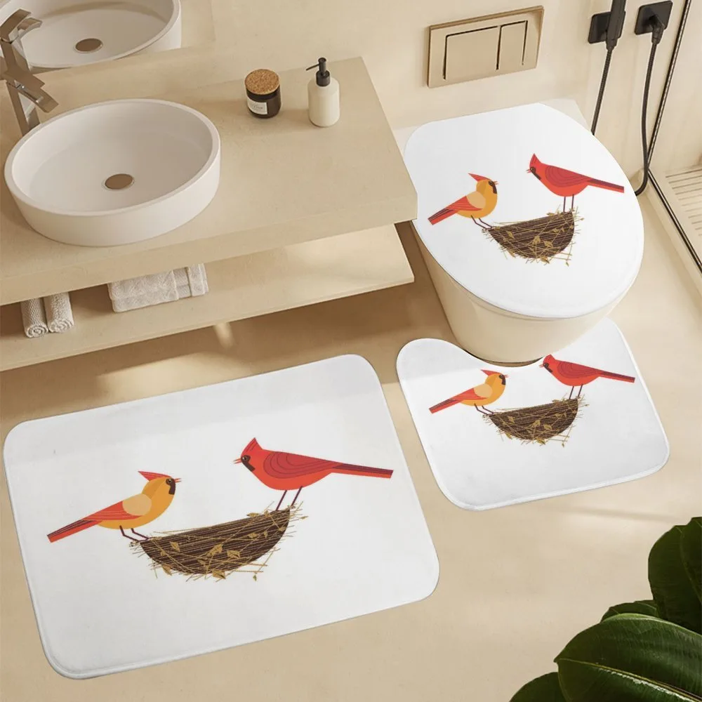 Red Cardinals Couple Nest — Detail 5