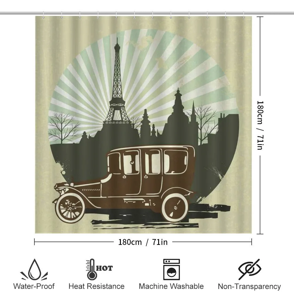 Retro Car Eiffel Tower — Detail 2