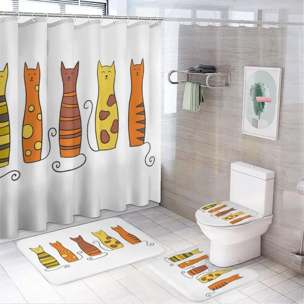 Smiling Cats Cartoon Domestic — Your design