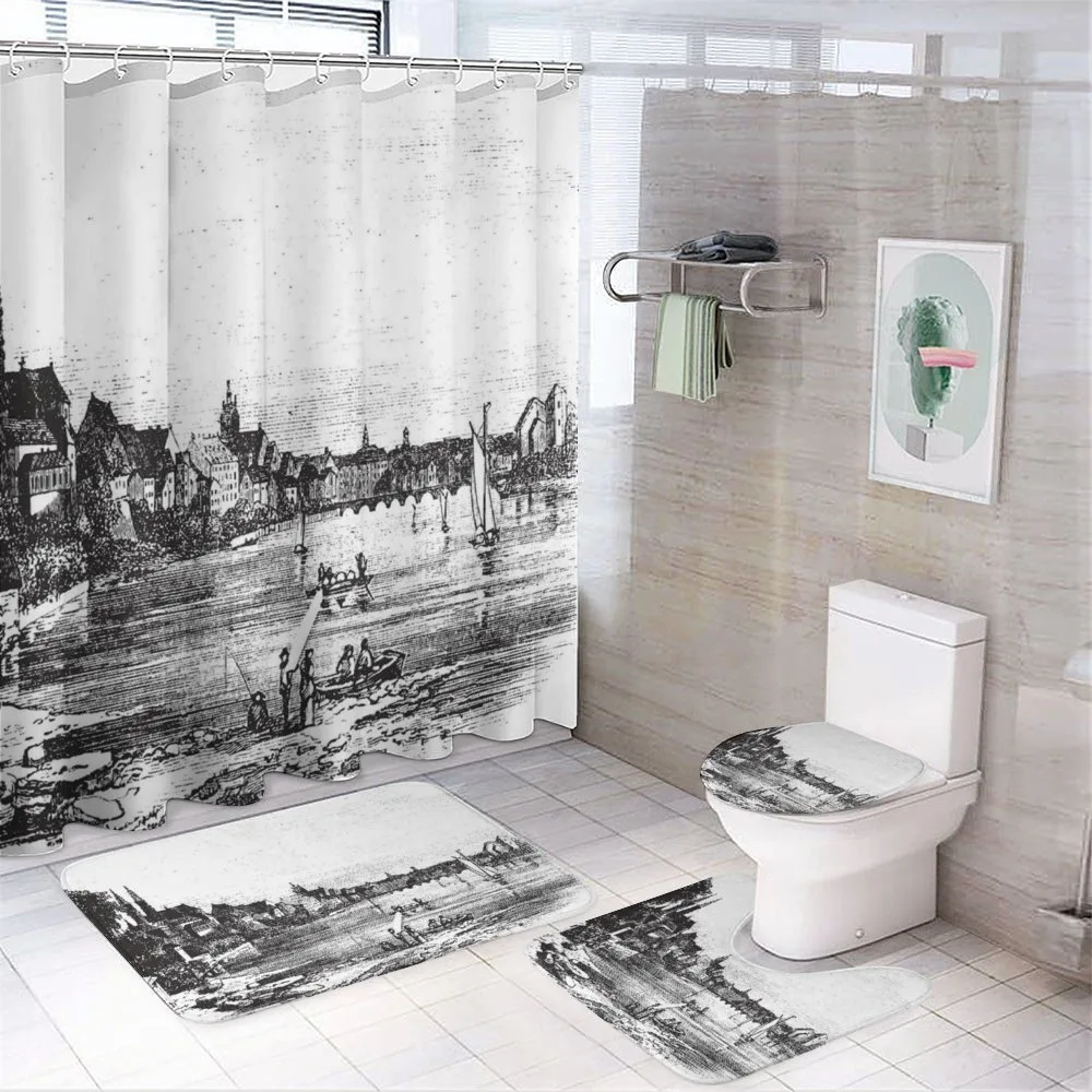 Vintage Cityscape of Istria — Your design