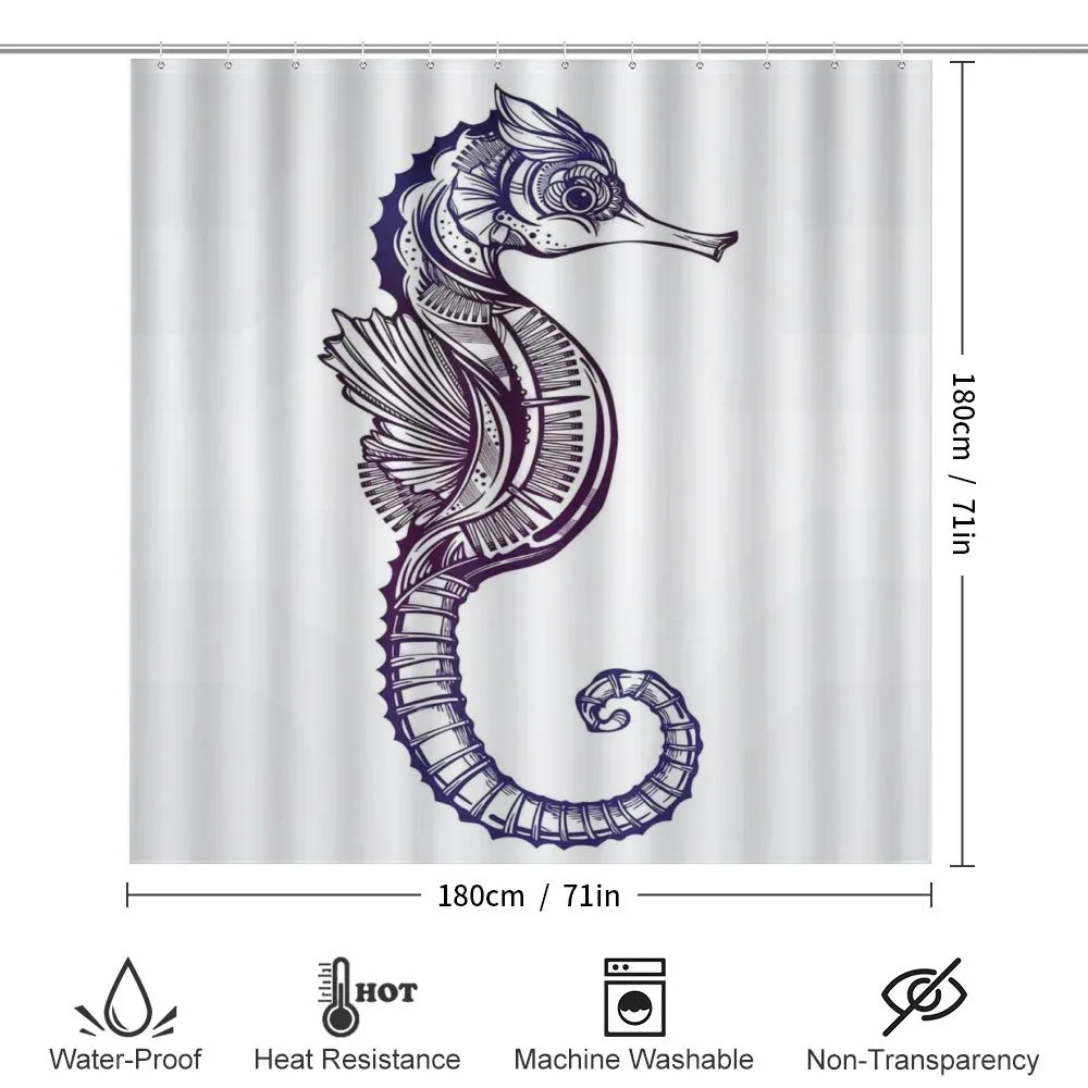 Boho Seahorse Tattoo — Detail 2