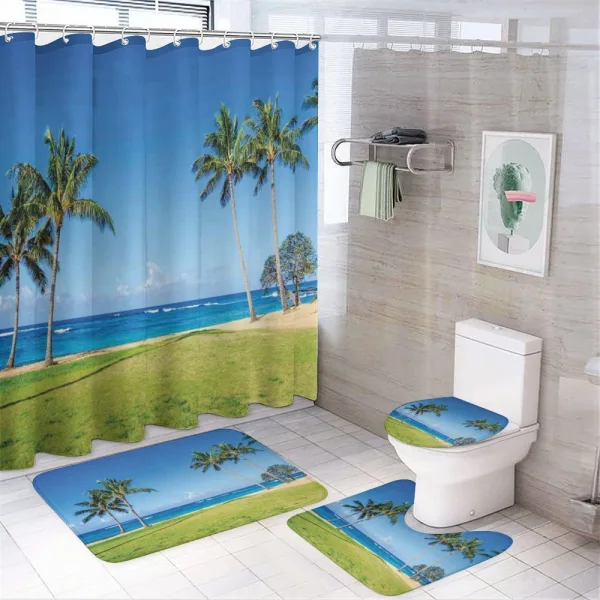Coconut Palm Hawaii on a shower curtain